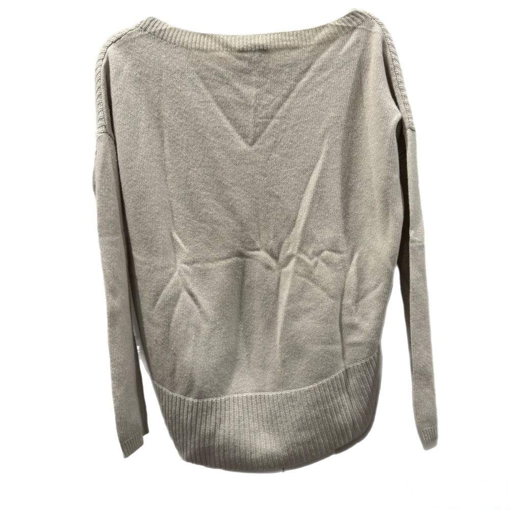 THEORY Thick Ribbed Knit Wool High Low Drop Shoulder Sweater Size M - Picture 4 of 8